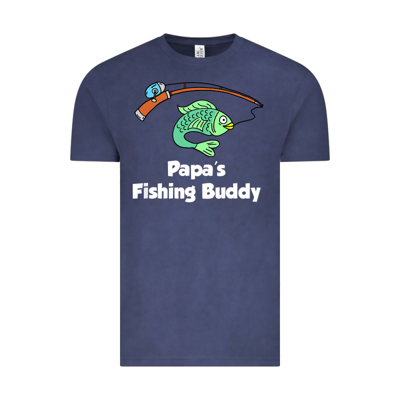 Kids Papa's Fishing Buddy Grandson Or Granddaughter Fish T Shirt Vintage Tee by linhVisuals | Teevron