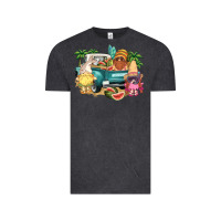 Vintage Black summer gnomies truck Vintage Tee - NancyCooperArtShop