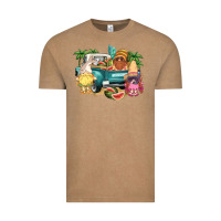 Vintage Coffee summer gnomies truck Vintage Tee - NancyCooperArtShop