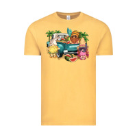 Vintage Mustard summer gnomies truck Vintage Tee - NancyCooperArtShop