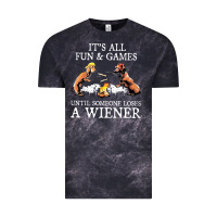 Cloud Black it's all fun and games until someone loses a wiener shirt Vintage Tee - linhVisuals