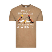 Vintage Coffee it's all fun and games until someone loses a wiener shirt Vintage Tee - linhVisuals