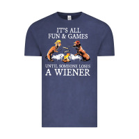 Vintage Denim it's all fun and games until someone loses a wiener shirt Vintage Tee - linhVisuals