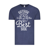 Outside Is The Best Side For Outdoor Campers And Hikers T Shirt Vintage Tee | Teevron