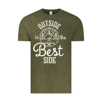 Vintage Olive outside is the best side for outdoor campers and hikers t shirt Vintage Tee - linhVisuals