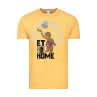 Vintage Mustard e.t. phone home spaceship flying away premium t shirt Vintage Tee - linhVisuals