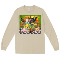 Mushroom farm life with animals Long Sleeve Tee - TumblerDesignByShophia