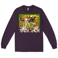 Plum farm life with animals Long Sleeve Tee - TumblerDesignByShophia