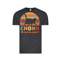 Vintage Black chonk cat scale meme retro oh lawd he comin' memes t shirt Vintage Tee - linhVisuals