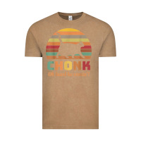 Vintage Coffee chonk cat scale meme retro oh lawd he comin' memes t shirt Vintage Tee - linhVisuals
