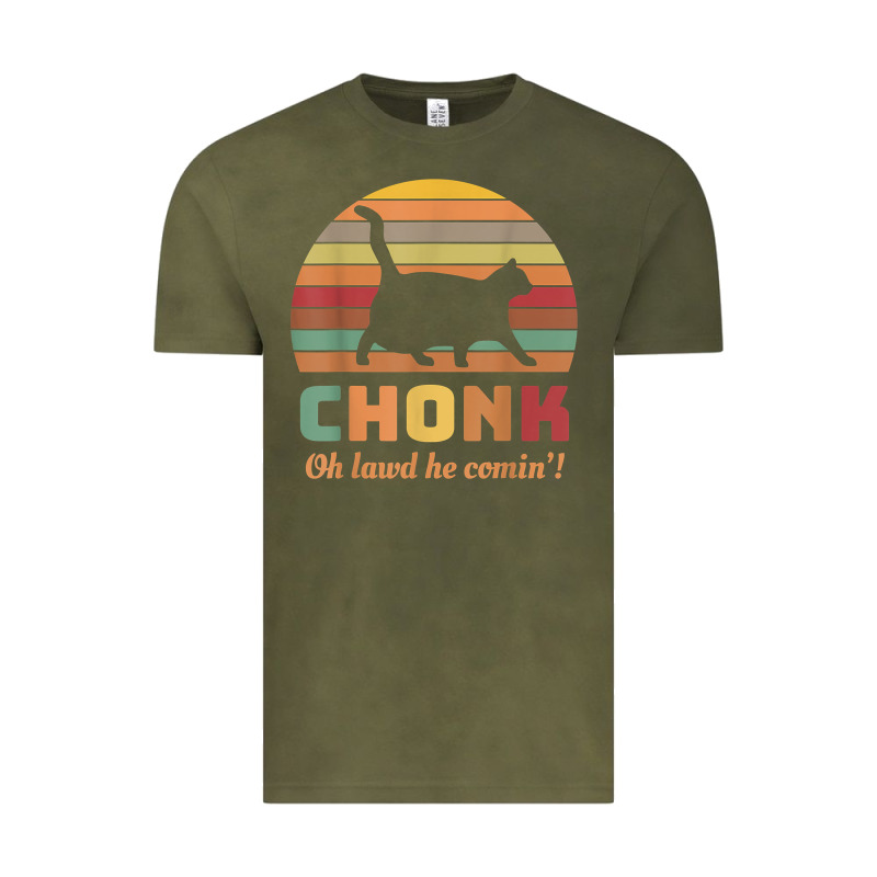 Chonk Cat Scale Meme Retro Oh Lawd He Comin' Memes T Shirt Vintage Tee by linhVisuals | Teevron