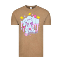 Vintage Coffee bunny pastel goth voodoo doll t shirt Vintage Tee - linhVisuals
