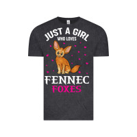 Vintage Black fennec fox just a girl who loves fennec foxes t shirt Vintage Tee - linhVisuals