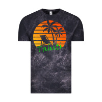 Cloud Black outdoor t  shirt tahiti retro vintage sunset t  shirt Vintage Tee - linhVisuals