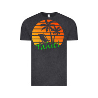 Vintage Black outdoor t  shirt tahiti retro vintage sunset t  shirt Vintage Tee - linhVisuals