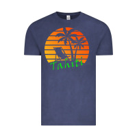 Vintage Denim outdoor t  shirt tahiti retro vintage sunset t  shirt Vintage Tee - linhVisuals