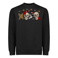Xoxo Valentine Skulls Valentine's Day Heavyweight Sweatshirt | Teevron