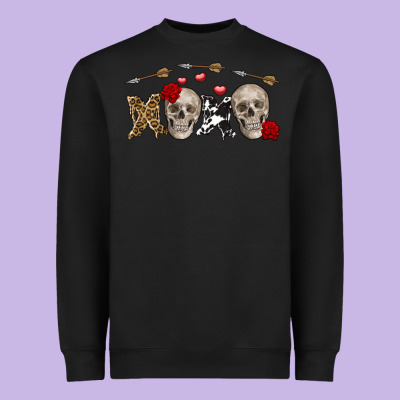 Xoxo Valentine Skulls Valentine's Day Heavyweight Sweatshirt Designed By Fadigitalartstudio