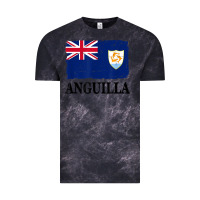 Cloud Black flag of anguilla   anguilla banner t shirt Vintage Tee - linhVisuals