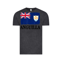 Vintage Black flag of anguilla   anguilla banner t shirt Vintage Tee - linhVisuals