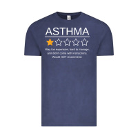 Vintage Denim funny asthma awareness one star rating inhaler wheezy breath t shirt Vintage Tee - linhVisuals