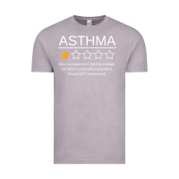 Vintage Zinc funny asthma awareness one star rating inhaler wheezy breath t shirt Vintage Tee - linhVisuals