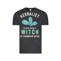 Vintage Black funny herbalist because a witch is frowned upon herbalism t shirt Vintage Tee - linhVisuals