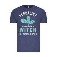 Vintage Denim funny herbalist because a witch is frowned upon herbalism t shirt Vintage Tee - linhVisuals