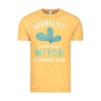 Vintage Mustard funny herbalist because a witch is frowned upon herbalism t shirt Vintage Tee - linhVisuals