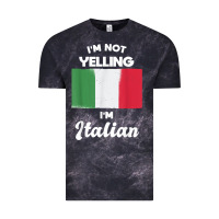 Cloud Black i'm not yelling i'm italian t shirt Vintage Tee - linhVisuals
