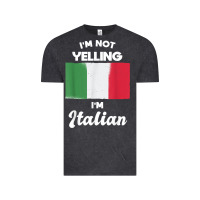 Vintage Black i'm not yelling i'm italian t shirt Vintage Tee - linhVisuals