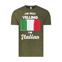 Vintage Olive i'm not yelling i'm italian t shirt Vintage Tee - linhVisuals