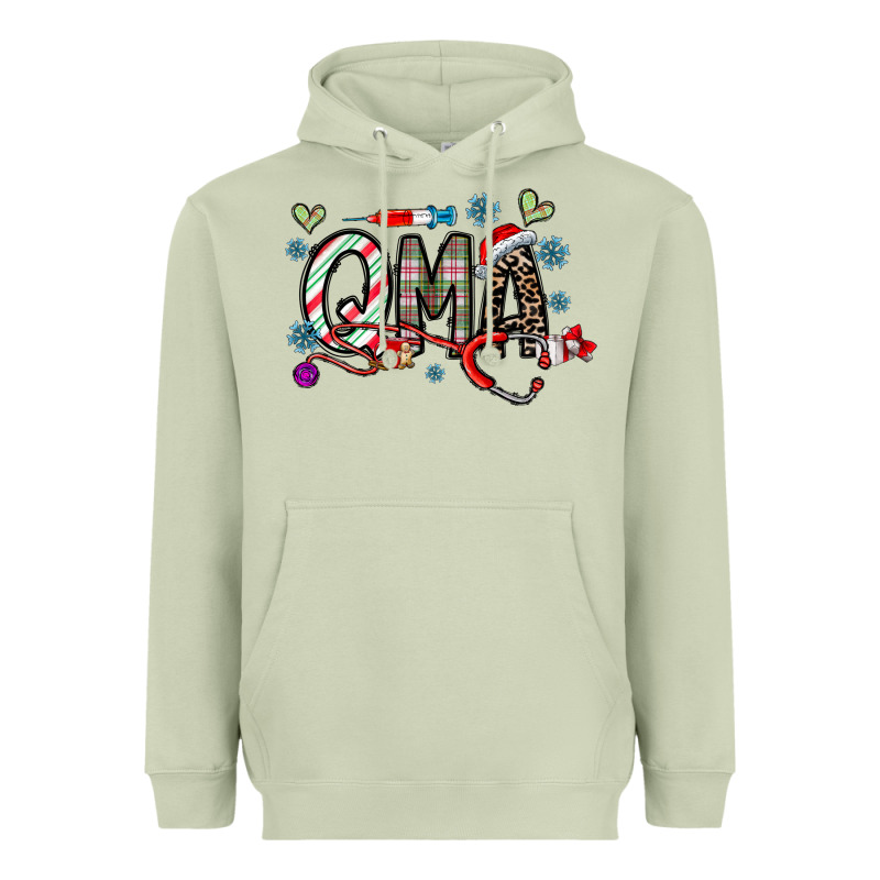 Christmas Nurse Qma Heavyweight Hoodie by CowhideDigitalArt | Teevron