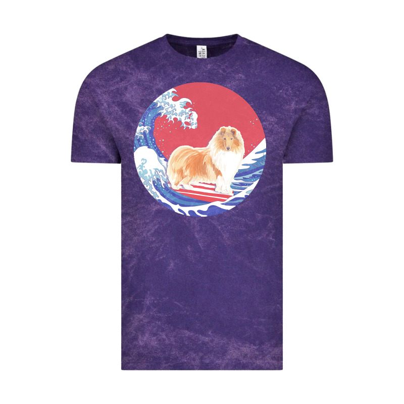 Rough Collie T  Shirt Rough Collie Gifts   Ocean Waves Surfing Rough C Vintage Tee by linhVisuals | Teevron