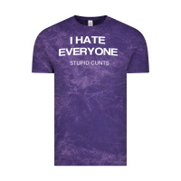 Cloud Purple i hate everyone stupid cunts t shirt Vintage Tee - linhVisuals