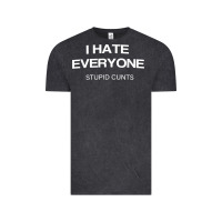Vintage Black i hate everyone stupid cunts t shirt Vintage Tee - linhVisuals