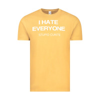 Vintage Mustard i hate everyone stupid cunts t shirt Vintage Tee - linhVisuals