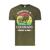 Vintage Olive someone in colorado loves me t  shirt someone in colorado loves me fun Vintage Tee - linhVisuals