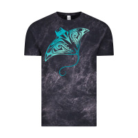 Cloud Black hawaii tribal manta ray hawaiian shirt shark lover t shirt Vintage Tee - linhVisuals