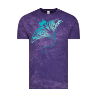 Cloud Purple hawaii tribal manta ray hawaiian shirt shark lover t shirt Vintage Tee - linhVisuals