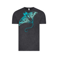 Vintage Black hawaii tribal manta ray hawaiian shirt shark lover t shirt Vintage Tee - linhVisuals