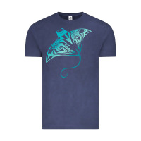 Vintage Denim hawaii tribal manta ray hawaiian shirt shark lover t shirt Vintage Tee - linhVisuals