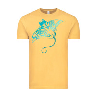 Vintage Mustard hawaii tribal manta ray hawaiian shirt shark lover t shirt Vintage Tee - linhVisuals