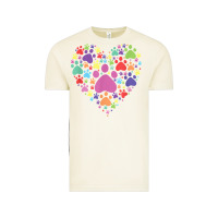 Vintage Arctic heart paw print dog cat lover valentines day t shirt Vintage Tee - linhVisuals