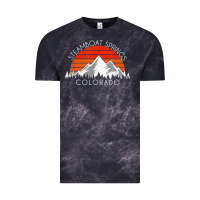 Cloud Black retro vintage steamboat springs colorado distressed t shirt Vintage Tee - linhVisuals