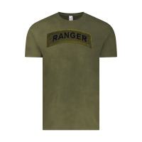 Vintage Olive army ranger tab subdued infantry grunt pullover hoodie Vintage Tee - linhVisuals