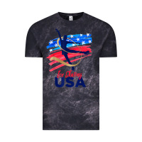 Ice Skating Dance Support The Team Tshirt Usa Flag T Shirt Vintage Tee | Teevron