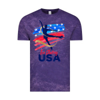 Cloud Purple ice skating dance support the team tshirt usa flag t shirt Vintage Tee - linhVisuals