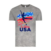 Cloud Rock ice skating dance support the team tshirt usa flag t shirt Vintage Tee - linhVisuals