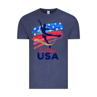Vintage Denim ice skating dance support the team tshirt usa flag t shirt Vintage Tee - linhVisuals